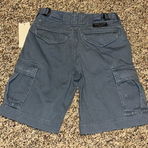 New Polo Ralph Lauren Slate Blue Cargo Shorts Bouys Youth 5 Adjustable tabs - Picture 6 of 10